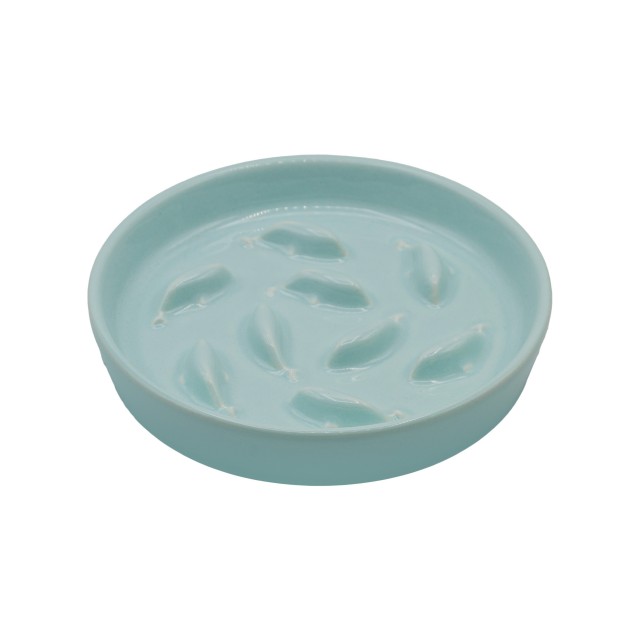 ظرف غذای آرام‌خور سرامیکی مدل ماهی