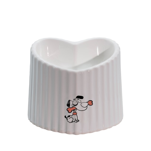 ظرف غذای سرامیکی مدل قلبی طرحدار