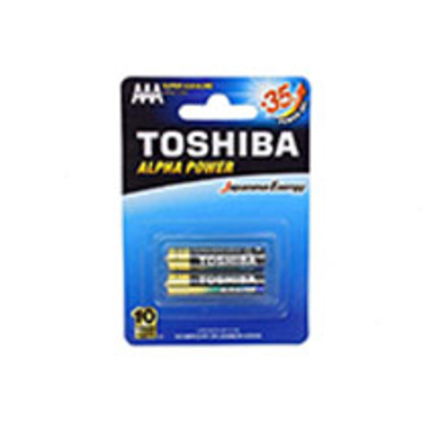 باطری نیم قلمی سوپر آلکالاین توشیبا مدل Alpha Power بسته 2 عددی