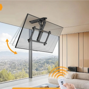 پایه تلویزیون سقفی برقی با کنترل از راه دور برای تلویزیون‌های 32 تا 70 اینچ