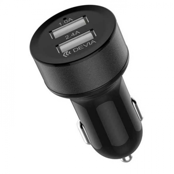 شارژر فندکی دیویا مدل Smart Dual USB همراه با کابل microUSB