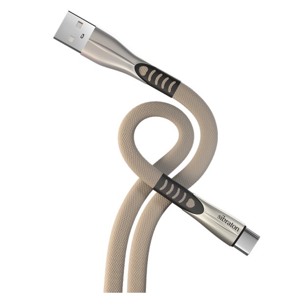 کابل تبدیل USB به USB-C سیبراتون مدل S255 C طول 1.2 متر