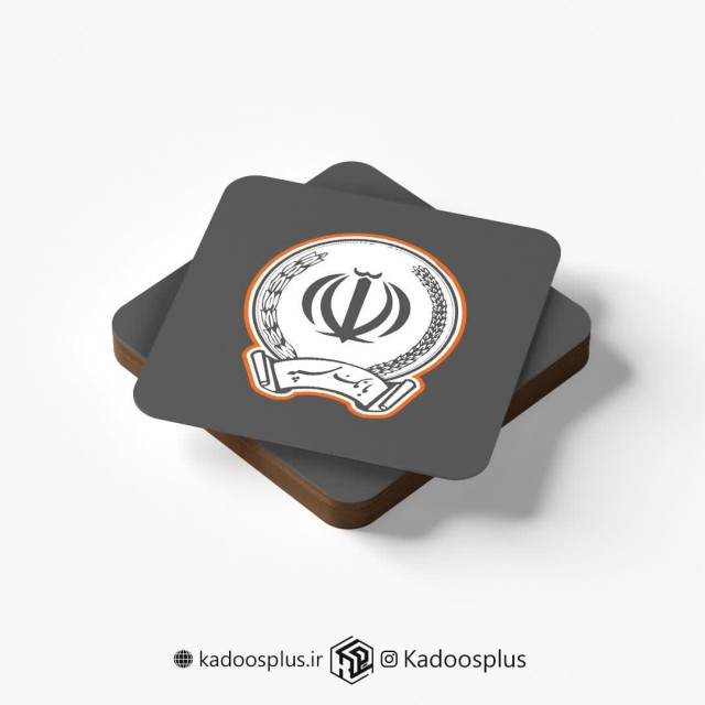 ست 6 عددی زیر لیوانی طرح بانک سپه