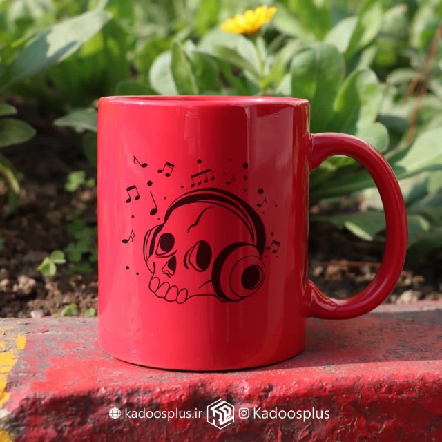 ماگ فول کالر قرمز با چاپ دلخواه
