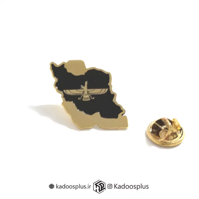 بج سینه نقشه ایران با حکاکی فروهر