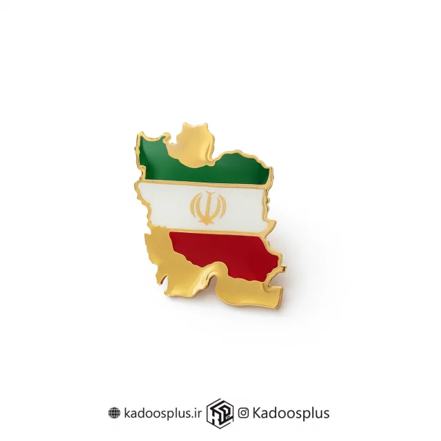 بج سینه نقشه ایران با نماد جمهوری اسلامی
