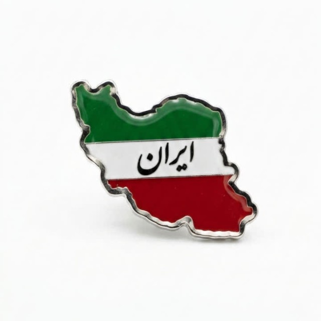 بج سینه طرح نقشه ایران با نوشته نام ایران