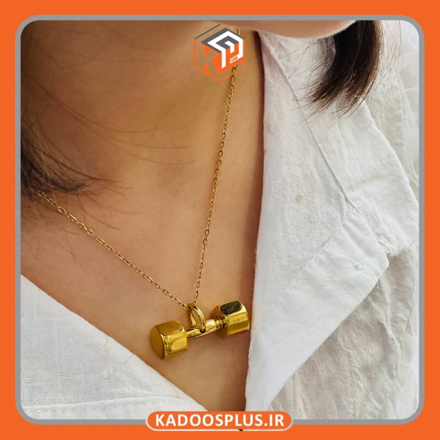 پلاک و زنجیر استیل رنگ ثابت طرح بدنسازی