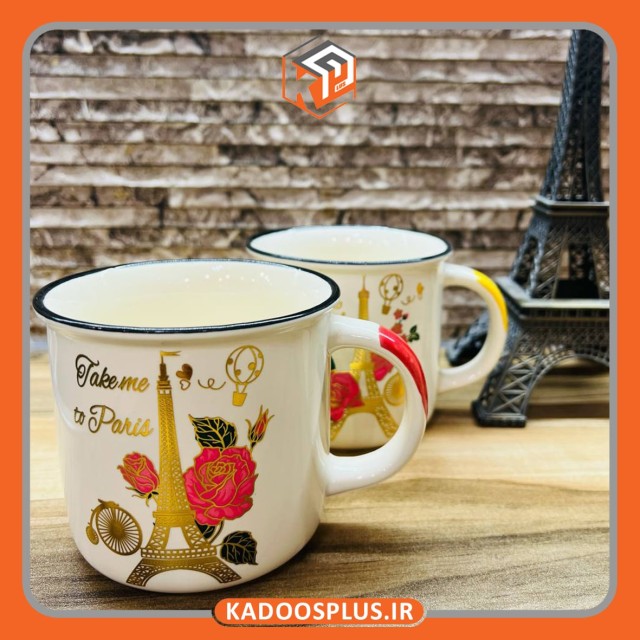 ماگ سفید برج ایفل