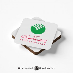 ست 6 عددی زیر لیوانی طرح پست بانک سفید