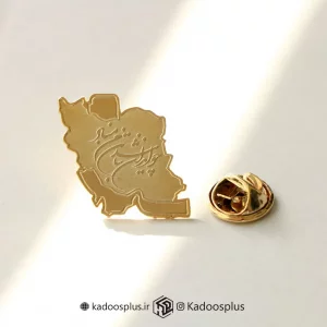 بج سینه نقشه ایران با حکاکی شعر