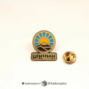بج سینه بیمه ایران طلایی رنگی