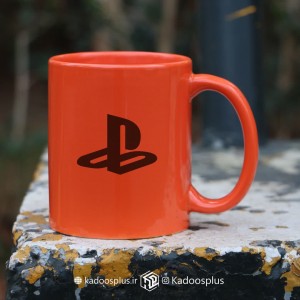 ماگ فول کالر نارنجی با چاپ دلخواه