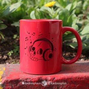 ماگ فول کالر قرمز با چاپ دلخواه