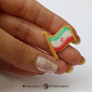 بج سینه پرچم ایران با رویه پلی استر