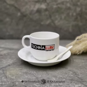 فنجان و نعلبکی قاشق دار