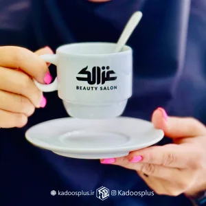 فنجان و نعلبکی قاشق دار