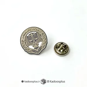 بج سینه دایره ای مرکز  وکلا نقره ای برشی