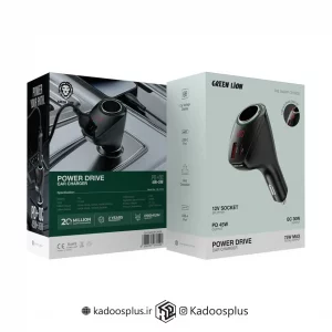 شارژر فندکی 75 وات گرین لاین مدل Power Drive 75W Car Charger
