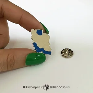 بج سینه نقشه ایران نقره ای