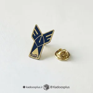 بج سینه دانشگاه آزاد اسلامی طلایی سرمه‌ای