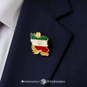 بج سینه نقشه ایران با نماد جمهوری اسلامی