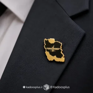 بج سینه نقشه ایران با حکاکی فروهر