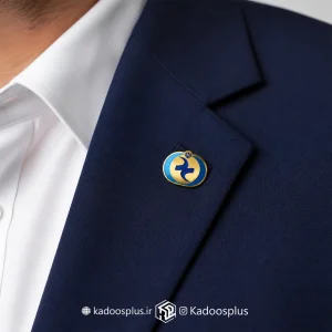 بج سینه نظام روانشناسی و مشاوره آبی طلایی با روکش پلی استر