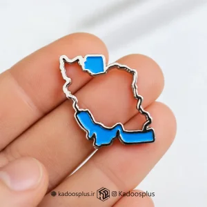 بج سینه نقره ای  نقشه ایران بُرشی
