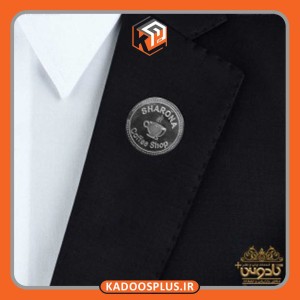 بج سینه دایره ای نقره ای