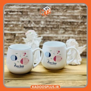 نیم ماگ طرح ماهی