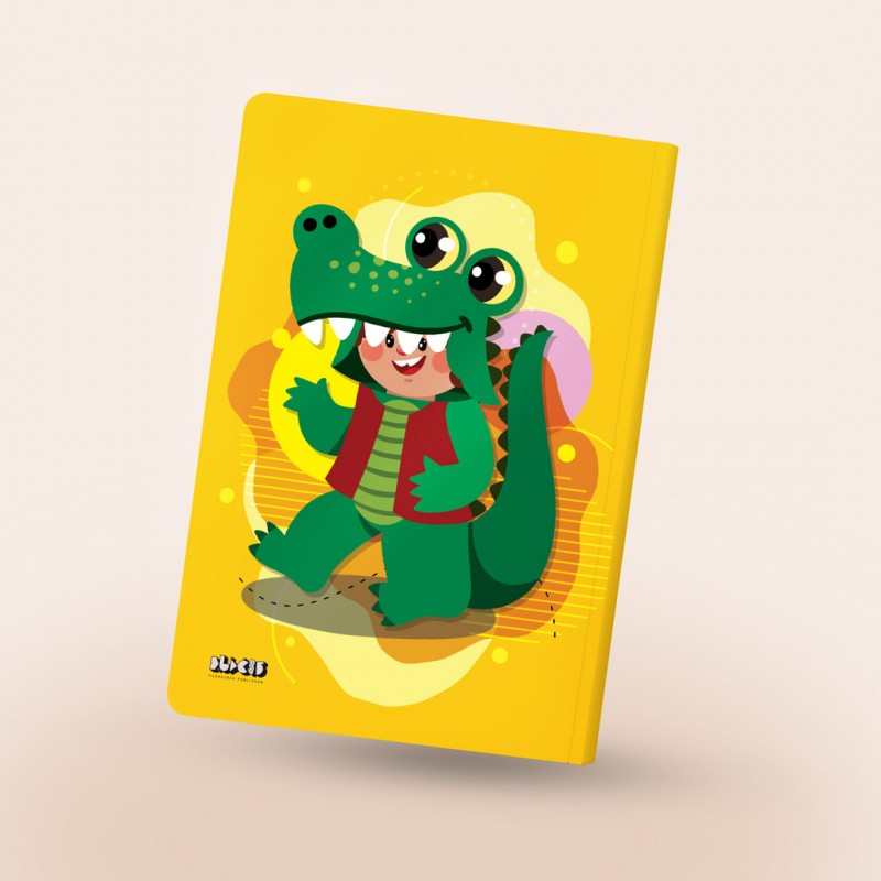 دفتر مشق چسبی طرح سوسمار ۵۰ برگ