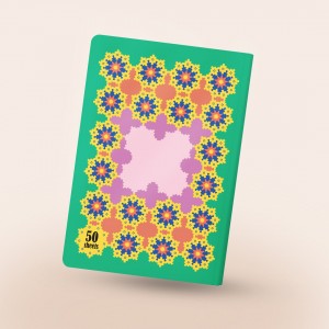 دفتر ۸۰ برگ چسبی طرح نقش سبز