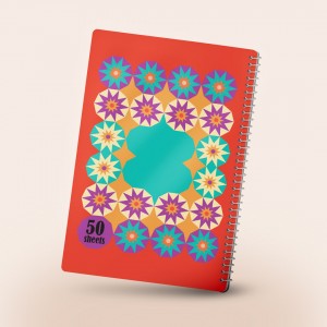 دفتر مشق سیمی نقش خیال، رنگ قرمز