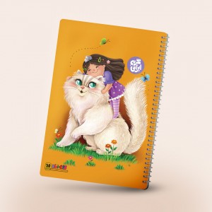 دفتر مشق سیمی طرح گربه ایرانی