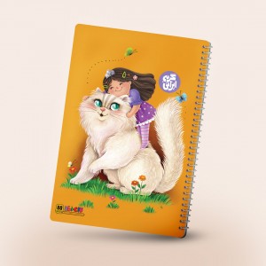 دفتر ۵۰ برگ فنری طرح گربه ایرانی
