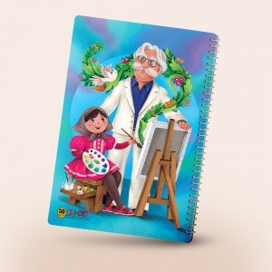 دفتر نقاشی بزرگ سیمی طرح استاد فرشچیان