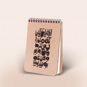 دفترچه یادداشت سیمی جلد سخت طرح ۳