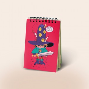 دفترچه یادداشت سیمی رنگ قرمز