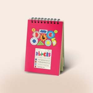 دفترچه یادداشت سیمی رنگ قرمز