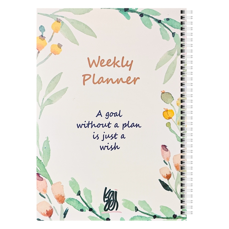 دفتر برنامه‌ریزی 60 برگ کایزن مدل هفتگی طرح Floral