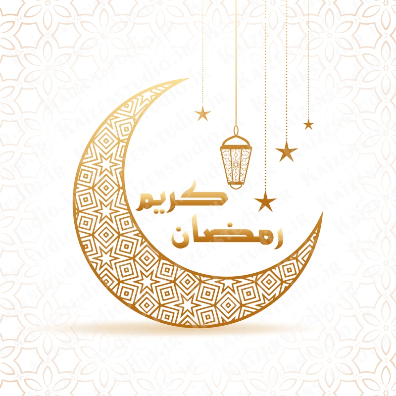 طرح وکتور لایه باز مدل ماه رمضان کد ۰۰۱