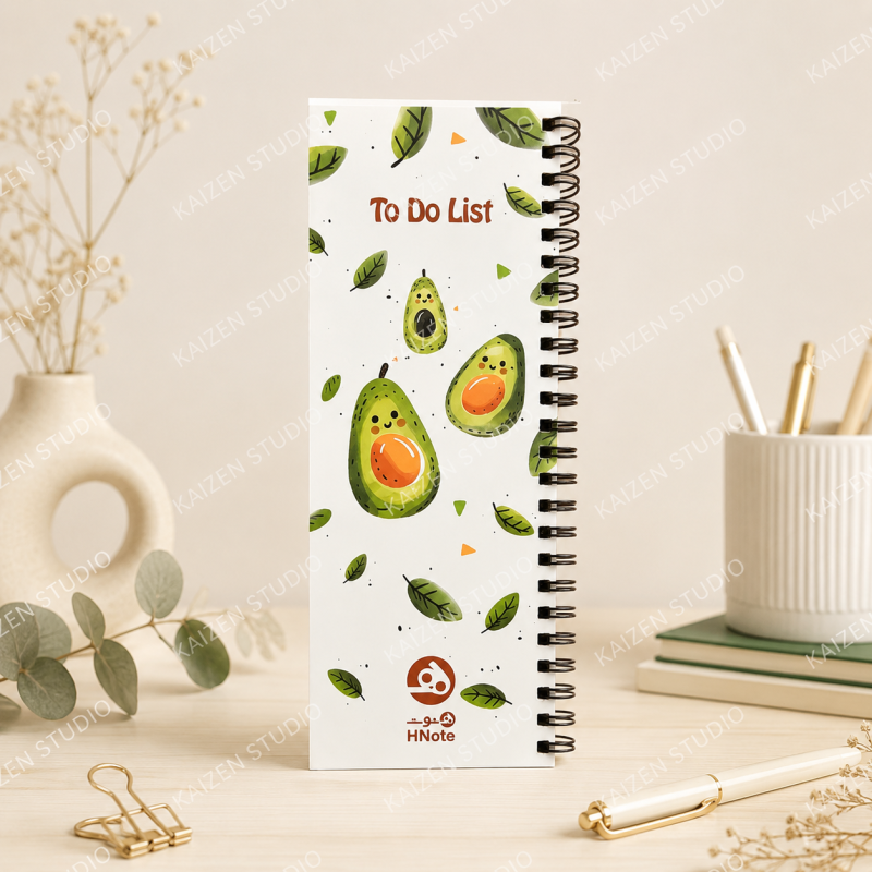 دفتر یادداشت ۸۰ برگ کایزن مدل to do list طرح آووکادو