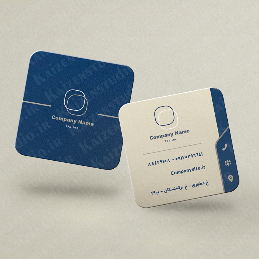 قالب آماده کارت ویزیت مدل DarkBG Business Card