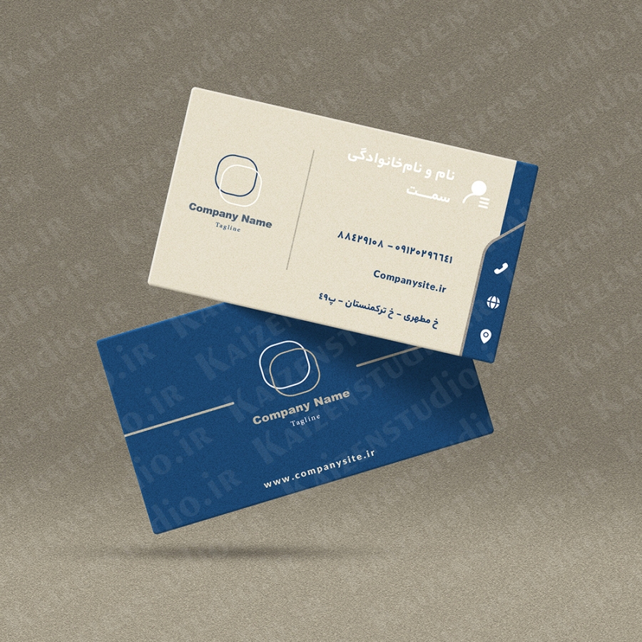 قالب آماده کارت ویزیت مدل Darkbg Rec Business Card