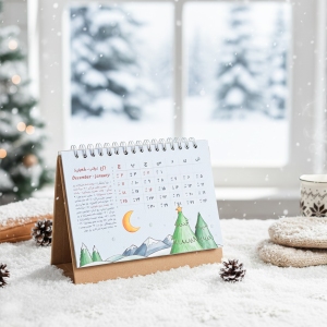 تقویم رومیزی سال 1405 استودیو کایزن طرح Bloom Desk