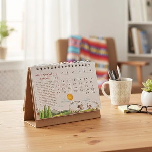 تقویم رومیزی سال 1405 استودیو کایزن طرح Bloom Desk