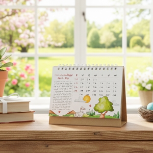 تقویم رومیزی سال 1405 استودیو کایزن طرح Bloom Desk