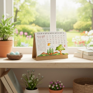 تقویم رومیزی سال 1405 استودیو کایزن طرح Bloom Desk