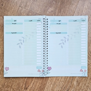 دفتر برنامه‌ریزی 60 برگ کایزن مدل روزانه طرح botanical